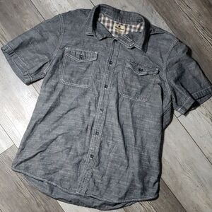 Woolrich | Gray Chambray Button-Up Shirt